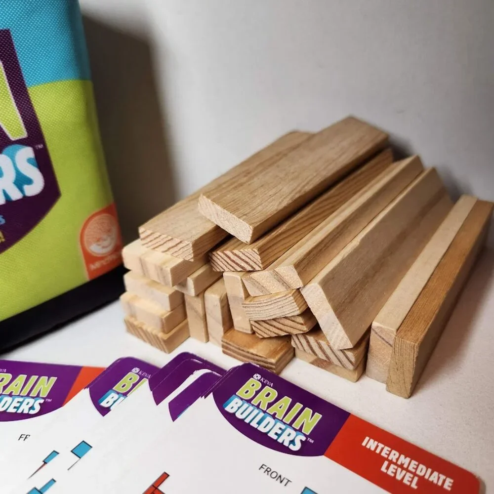 KEVA Brain Builders Puzzle Brain Teasers Challenges Logic Games Building